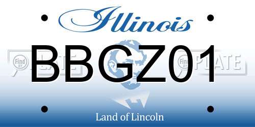BBGZ01 Illinois License Plate
