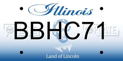 BBHC71 Illinois License Plate