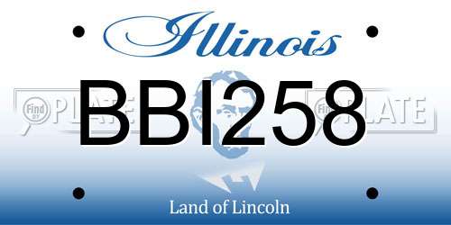 BBI258 Illinois License Plate