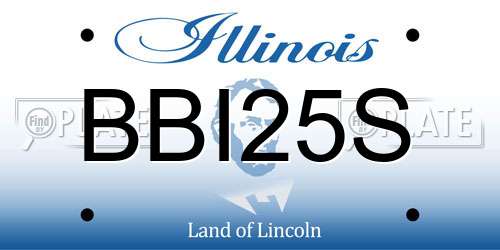 BBI25S Illinois License Plate