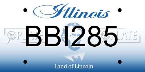 BBI285 Illinois License Plate