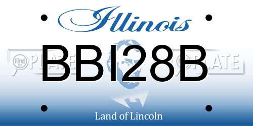 BBI28B Illinois License Plate