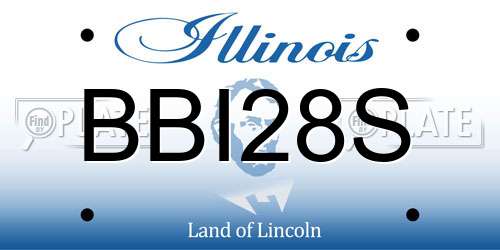 BBI28S Illinois License Plate