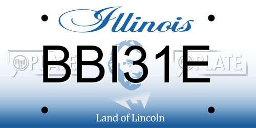 BBI31E Illinois License Plate