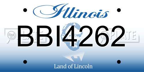 BBI4262 Illinois License Plate