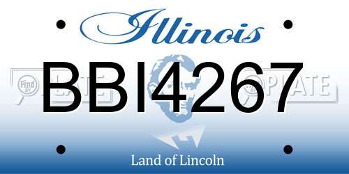 BBI4267 Illinois License Plate