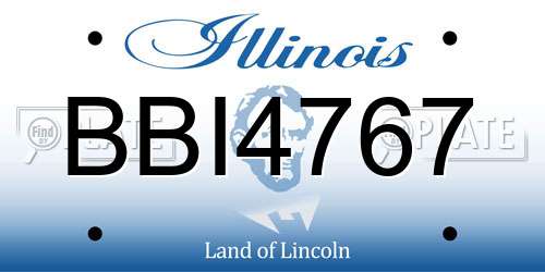 BBI4767 Illinois License Plate
