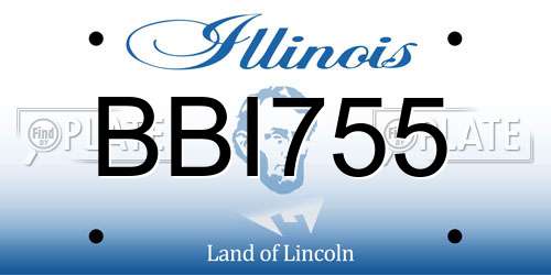 BBI755 Illinois License Plate
