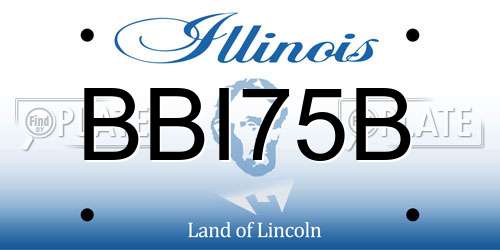 BBI75B Illinois License Plate