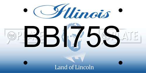 BBI75S Illinois License Plate