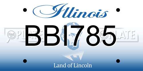 BBI785 Illinois License Plate