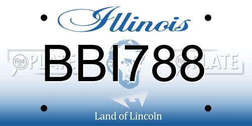 BBI788 Illinois License Plate