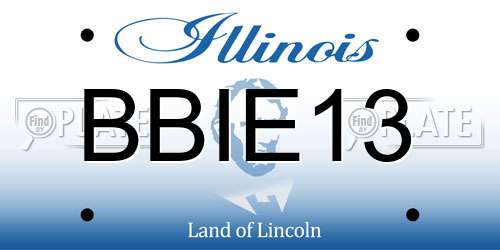BBIE13 Illinois License Plate