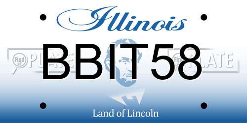 BBIT58 Illinois License Plate