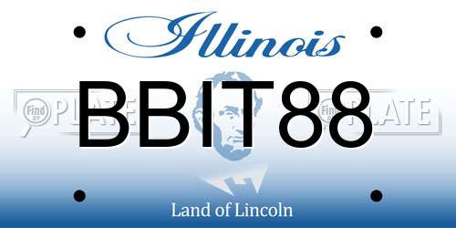 BBIT88 Illinois License Plate