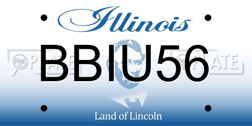 BBIU56 Illinois License Plate