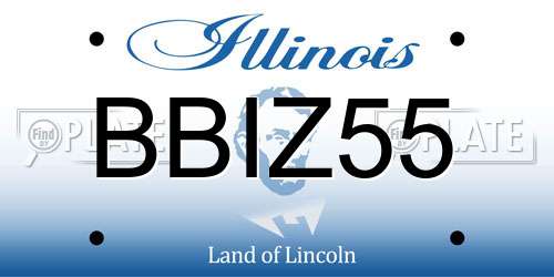 BBIZ55 Illinois License Plate