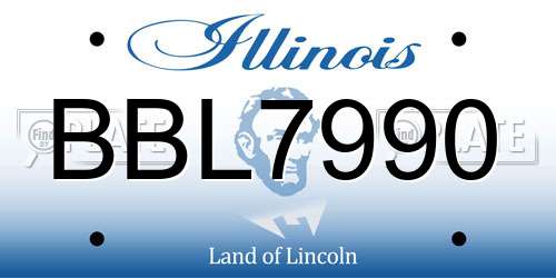 BBL7990 Illinois License Plate