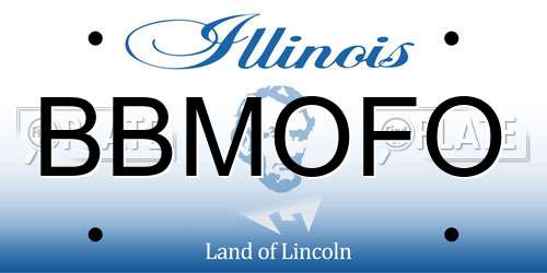 BBMOFO Illinois License Plate