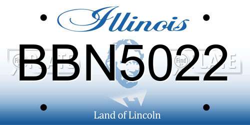 BBN5022 Illinois License Plate