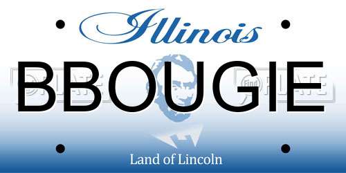 BBOUGIE Illinois License Plate