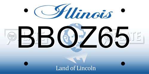 BBOZ65 Illinois License Plate