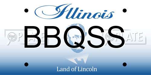 BBQSS Illinois License Plate