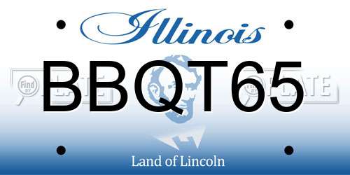 BBQT65 Illinois License Plate