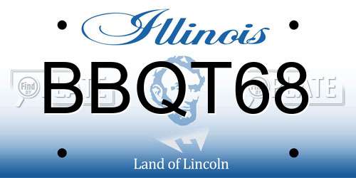 BBQT68 Illinois License Plate