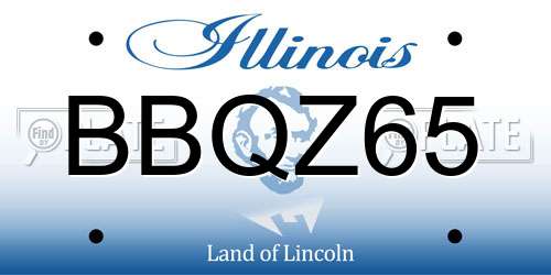 BBQZ65 Illinois License Plate