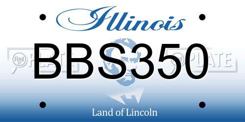 BBS350 Illinois License Plate