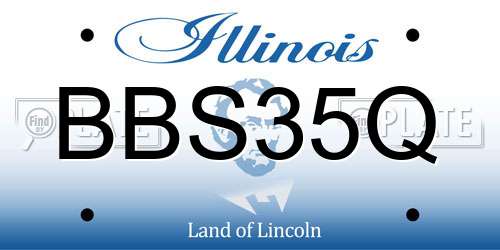 BBS35Q Illinois License Plate