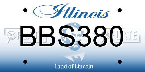 BBS380 Illinois License Plate