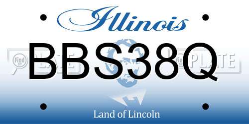 BBS38Q Illinois License Plate