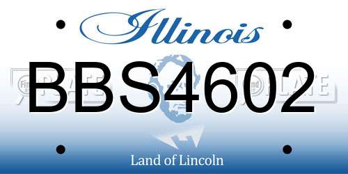BBS4602 Illinois License Plate