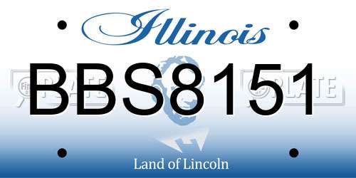 BBS8151 Illinois License Plate