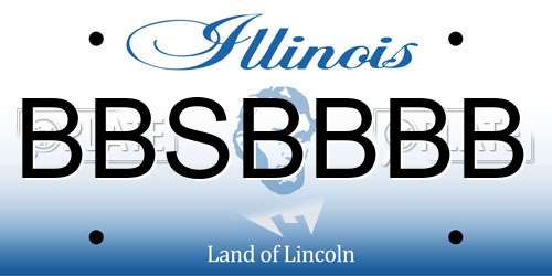 BBSBBBB Illinois License Plate