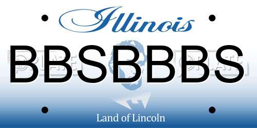 BBSBBBS Illinois License Plate