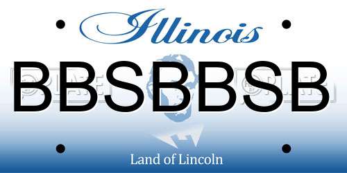 BBSBBSB Illinois License Plate