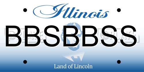 BBSBBSS Illinois License Plate
