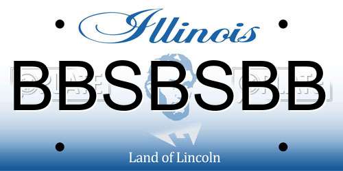 BBSBSBB Illinois License Plate