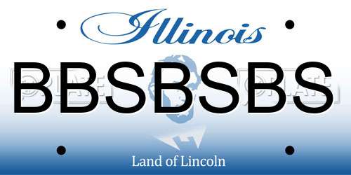 BBSBSBS Illinois License Plate