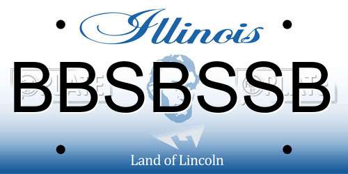 BBSBSSB Illinois License Plate