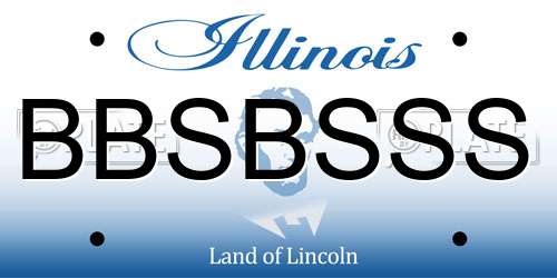 BBSBSSS Illinois License Plate