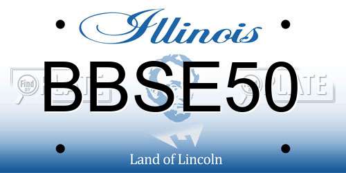 BBSE50 Illinois License Plate