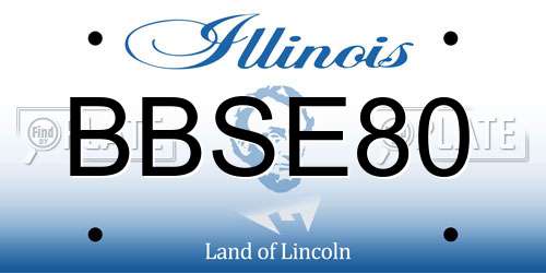 BBSE80 Illinois License Plate