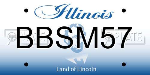 BBSM57 Illinois License Plate