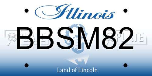 BBSM82 Illinois License Plate