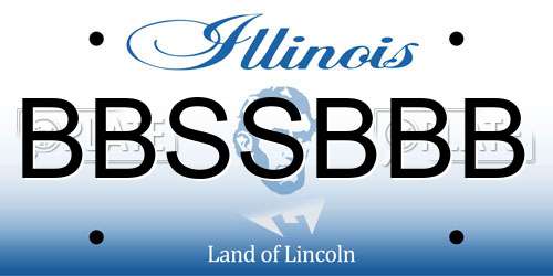 BBSSBBB Illinois License Plate