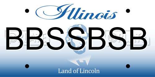 BBSSBSB Illinois License Plate